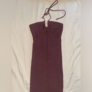 Brown Mini Bodycon Dress